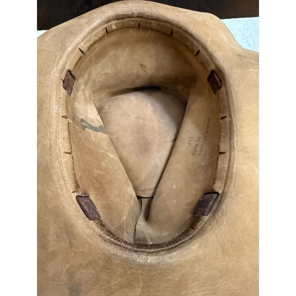 Kreeger & Son Ltd Vintage Brown Suede Leather Hat Bernhard Gunther Winfield M